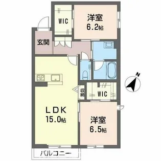 カーサグラス エステ【2階】の間取り
