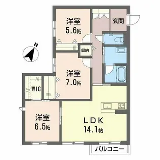 カーサグラス エステ【2階】の間取り