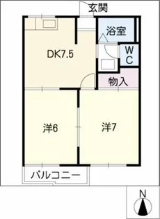 信積ハウス【1階】の間取り