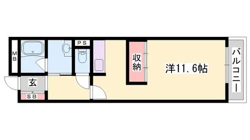 AG REGAたつの【207号室】の間取り