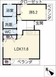 M’sパティオ【1階】の間取り
