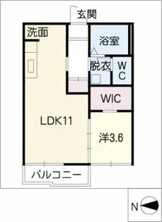 フォーブル万葉【1階】の間取り