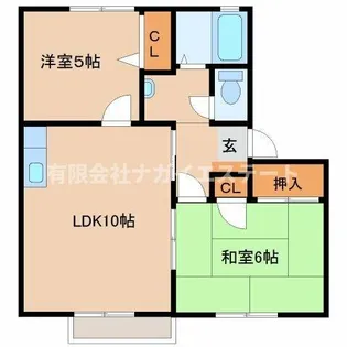 加東市喜田(グリーンロードきた)【102号室】の間取り