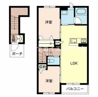 加西市北条町(カーサグラス オエステA)【203号室】の間取り