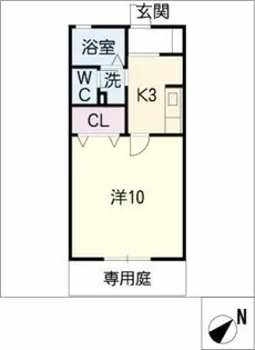 アンソレイユ A棟【1階】の間取り