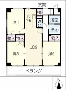 トゥール ヴァンテアン【4階】の間取り