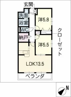 メゾン・フジ【1階】の間取り
