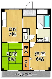 パレジュン【4階】の間取り