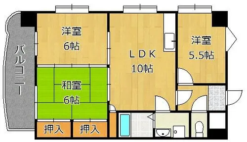 ニューエバーグリーン小倉【0505号室】の間取り