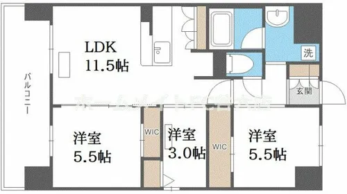 アーバネックス中崎町Ⅱ【6階】の間取り