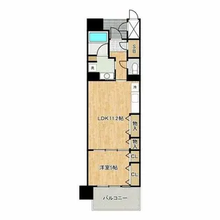 ロイヤルパークスなんば【11階】の間取り