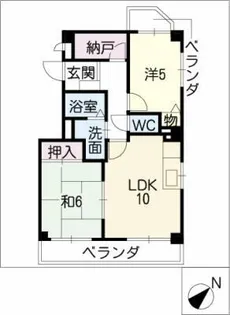 ランパート池場【1階】の間取り