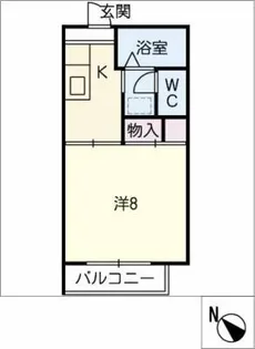 ポテトもろの木【2階】の間取り