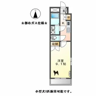ルーチェ池花【2階】の間取り