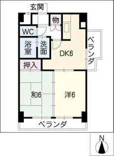 加福本通ビル【3階】の間取り