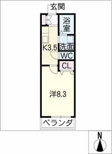 ウイング富が丘【2階】の間取り