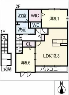 ガーデンプラザ新栄 A棟【2階】の間取り