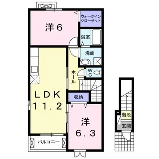 カーサプレッソ【0201号室】の間取り