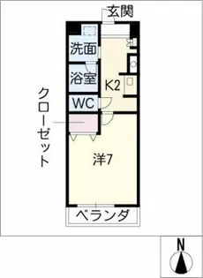 ラフィネ多屋Ⅱ【6階】の間取り
