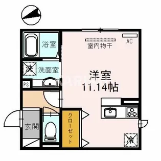 イルリッシュ上本町【1階】の間取り