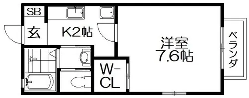 ルミエール新之栄【2階】の間取り