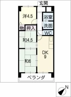 ベルマローネ千竹壱番館【2階】の間取り