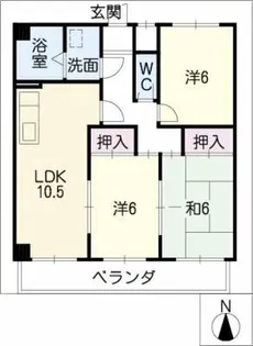 カルムメゾン【1階】の間取り