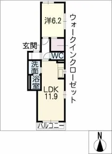 ウイング港【2階】の間取り