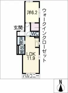 ウイング港【2階】の間取り