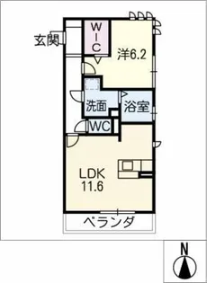 エトワール・デュノール【1階】の間取り