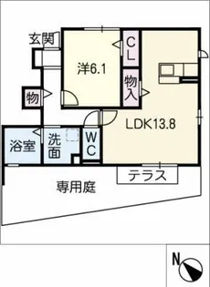 プリメーラ SOUTH【1階】の間取り