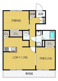 プレジデント雅 C【1階】の間取り