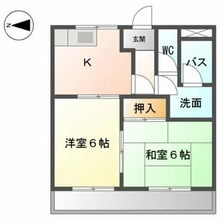 ボンヌシャンス【2階】の間取り