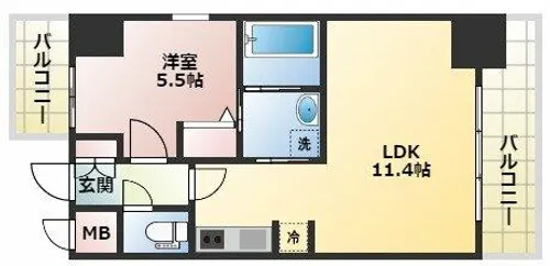 S-RESIDENCE江坂Eminence【3階】の間取り