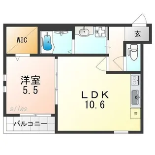 大阪府貝塚市半田3丁目【アパート】の間取り