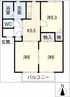 アベニールShin【2階】の間取り