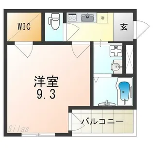 大阪府貝塚市南町【アパート】の間取り