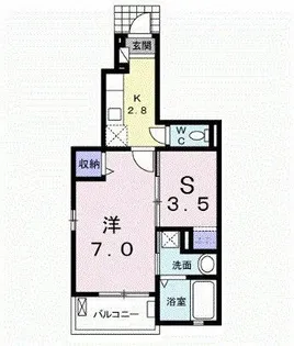 福岡県久留米市東合川7丁目【アパート】の間取り