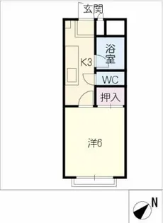 パラシオ アスール【1階】の間取り