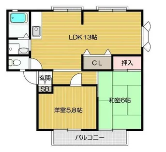 ルミエール(堀溝) B【1階】の間取り