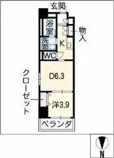 レジデンス上前津スクエア【0804号室】の間取り