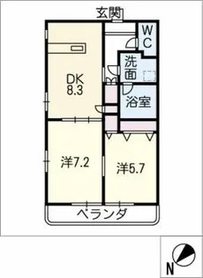 プレイン安城【2階】の間取り