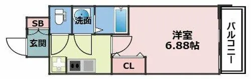 Quintet JOTONOE(旧 サムティ城東野江レジデンス)【11階】の間取り
