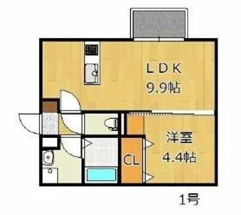 ヴェルジェ深田V【1階】の間取り