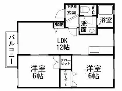エスポワール中津熊【2階】の間取り