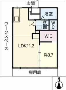 ハリープラザ三陽F棟【1階】の間取り