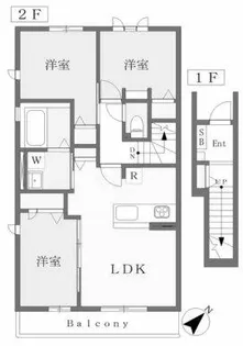 Live Flat大橋【2階】の間取り