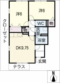 マーメイドラグーンB棟【1階】の間取り