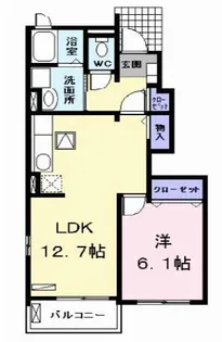 ベルメゾン都 Ⅵ【1階】の間取り
