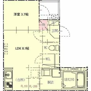 プライムパークス名駅西【3階】の間取り